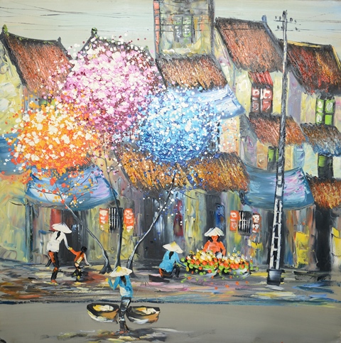 Tranh Sơn Dầu Phố Cổ